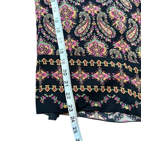 NWT Kobi Halperin Tara Paisley Silk Halter Jumper Black Wide Leg Cross Front 12 - Picture 11 of 16